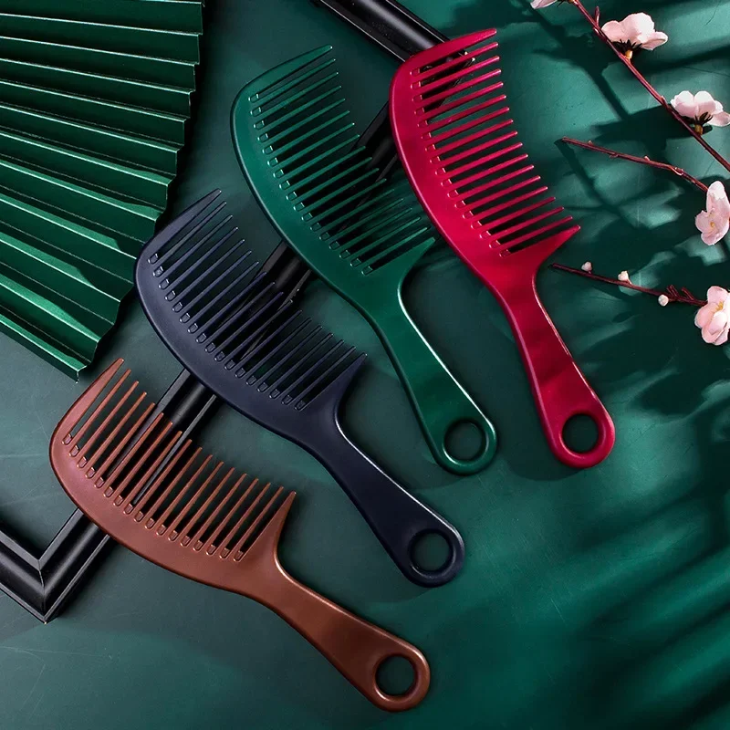 

Large Wide Teeth Scalp Massage Comb - Anti-Static Knot-Free Detangling Comb for Curly Hair Home & Salon Styling