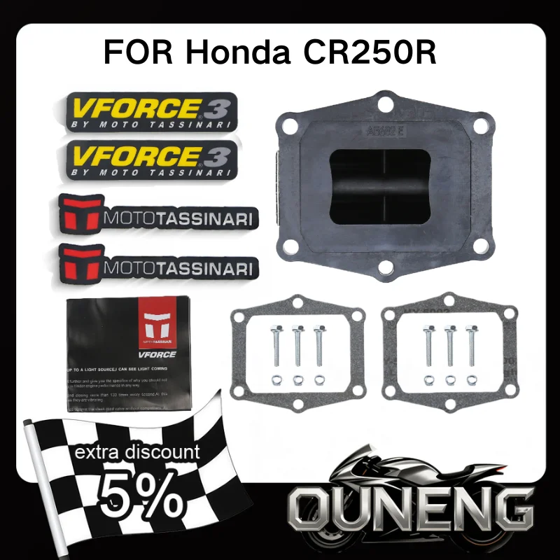 

For Honda CR250R CR250 1986-2001 TRX250 1986-1989 M200 MC250 V305A V-Force Motorcycle Reed Valve Vforce 3 Carbon Fiber