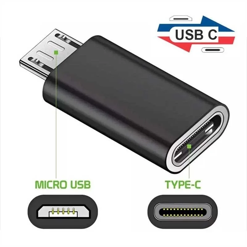 Micro USB Male To Type C Female Adapter Connector for Xiaomi Huawei Redmi Android USB-C Type-C Charger Converter