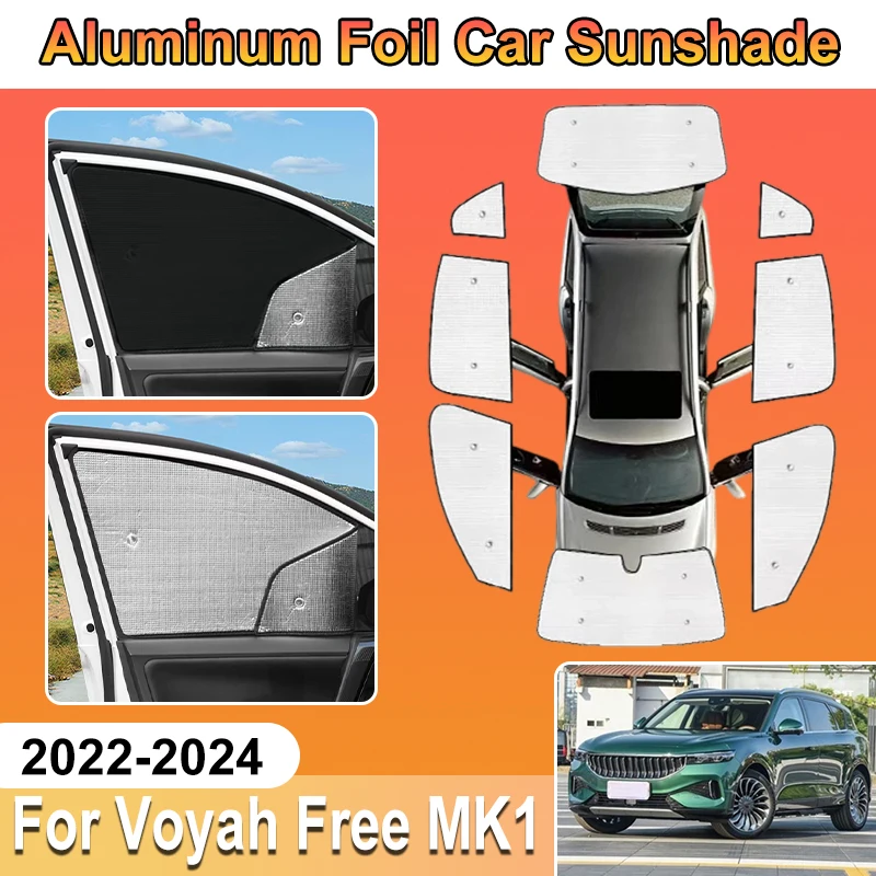 

For Voyah Free Accessories i-Free 2022 2023 2024 MK1 Car Sun Shades Window Covers Aluminium Foil UV Protector Baffle Accessorios