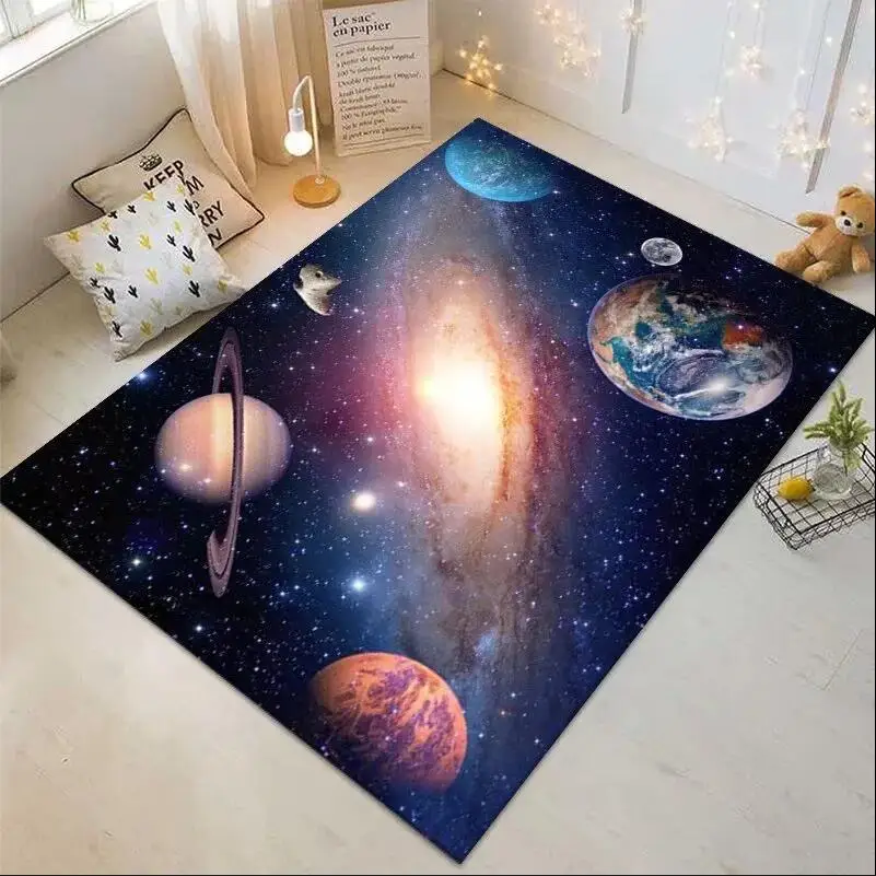 Starry Sky Floor Mat Personalized Creative Universe Carpet Living Room Study Bedside Dream Anime Floor Mat