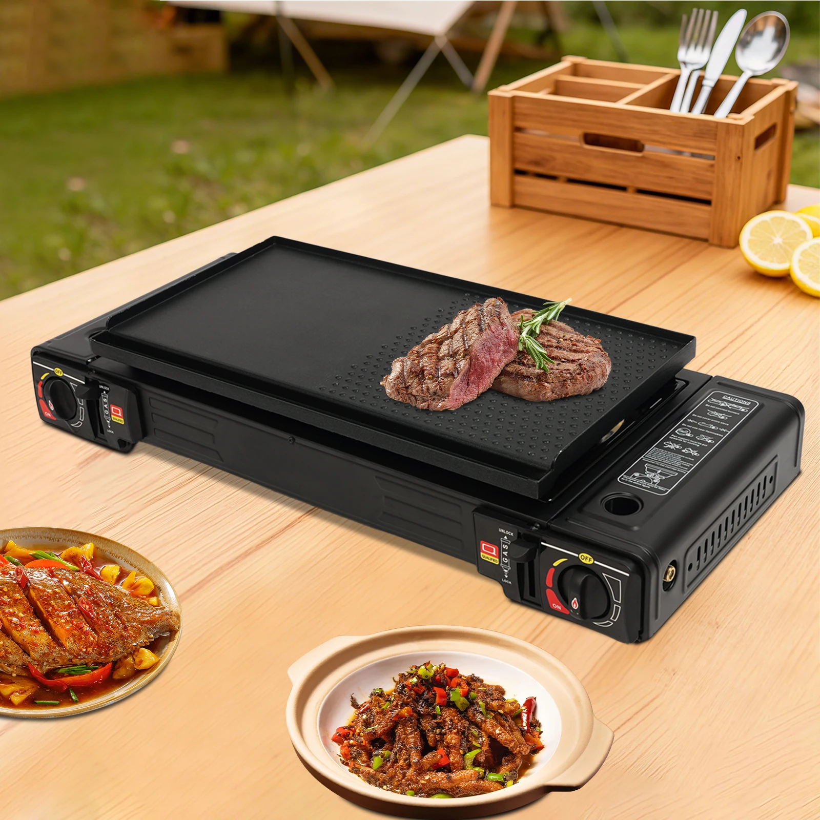Portable 2-Burner Camping Stove 5