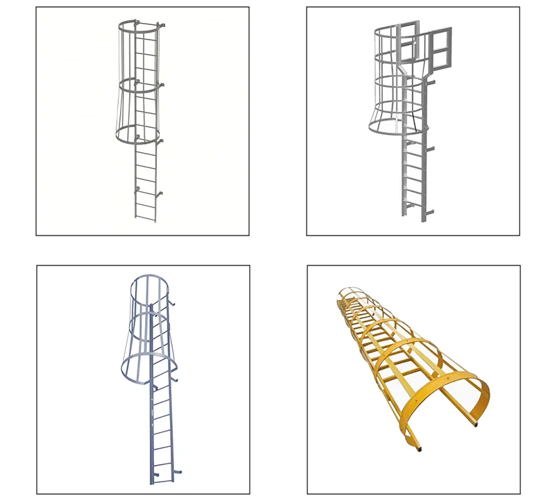 الصناعية في الهواء الطلق العمودي قفص القط سلم الألومنيوم السلامة النار الوصول الحديد الزهر الدرج داخلي في الهواء الطلق قفص عمودي سلم #2