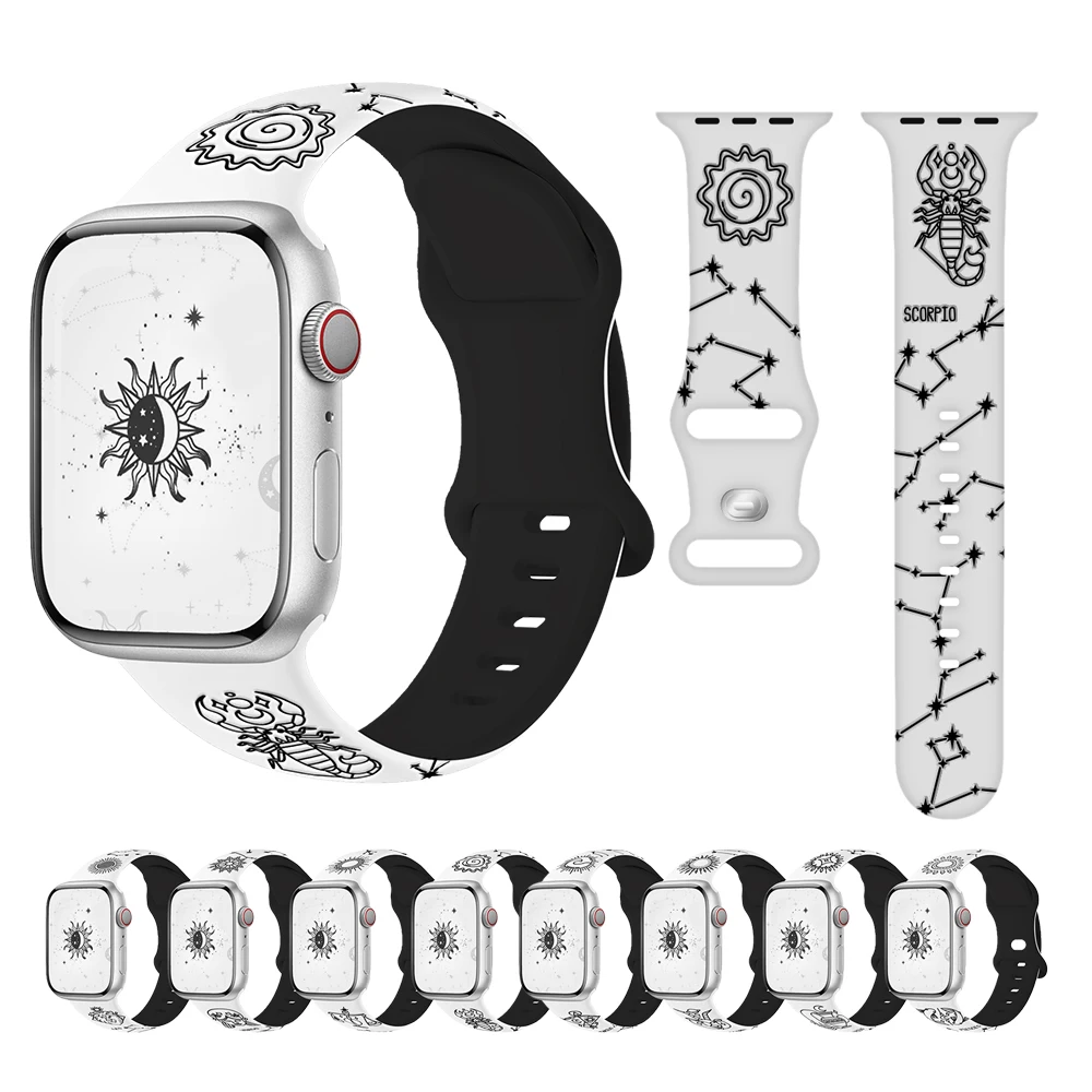 Scorpio Sagittarius Capricorn Pisces Aquarius  Aries Taurus Gemini Cancer Leo Virgo fitting Libra Strap for Apple Watch Band