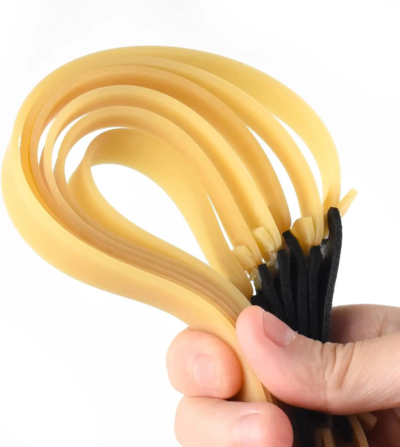20 Pcs Thickened 0.6mm Slingshot Rubber Bands Replacement Flat Latex Band for Sling Shot Hunting Catapult Elastic Bungee