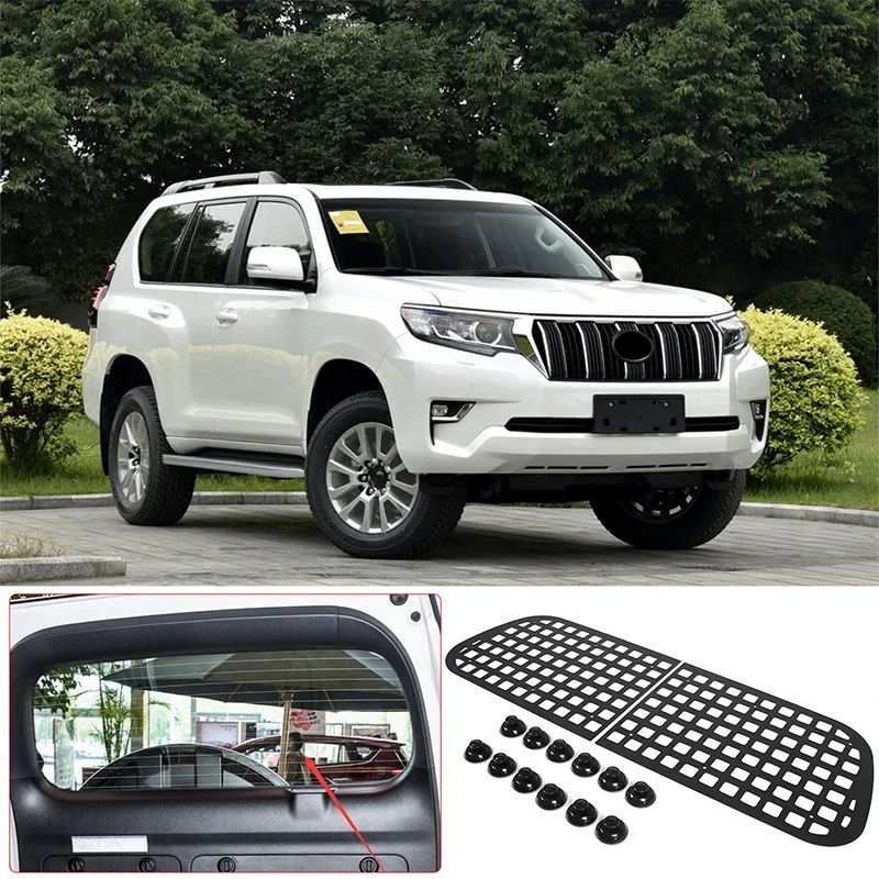 For Toyota Land Cruiser Prado 150 2010-2023 Aluminum Alloy Car Tailgate Storage Bag Shelf Hanging Bag Rack Car Accessories