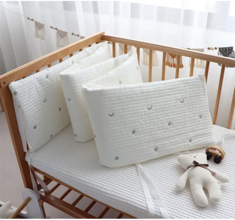 New Baby Crib Fence Cotton Bed Anti-collision Thicken Bumper One-piece Crib Around Protector With Detachable Washable Bedding