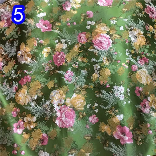 Brocade Jacquard Fabric By Meter for Skirts Dresses Sewing Plain Chinese Style Phoenix Peony Pattern Polyester Textile Thin Soft