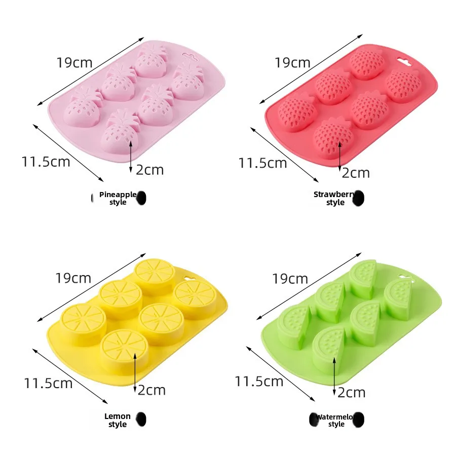 Jelly yogurt silicone ice cube tray for kitchen use. It features cute fruit shapes and is easy to remove. Perfect for home use.