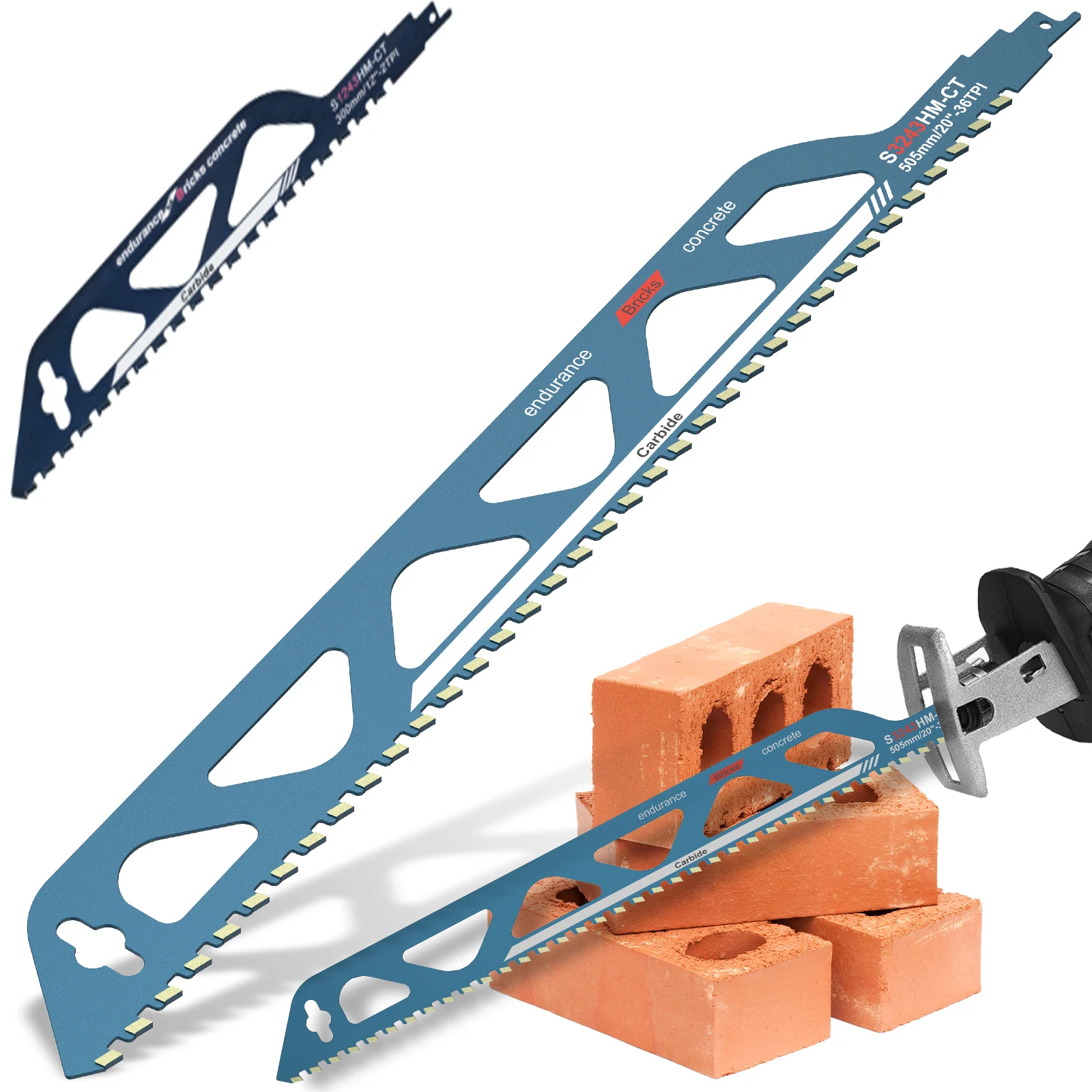 1PC 多用途合金レシプロソーブレード木材切断用バブルレンガ中空レンガ赤レンガとコンクリートブロックハンドツール