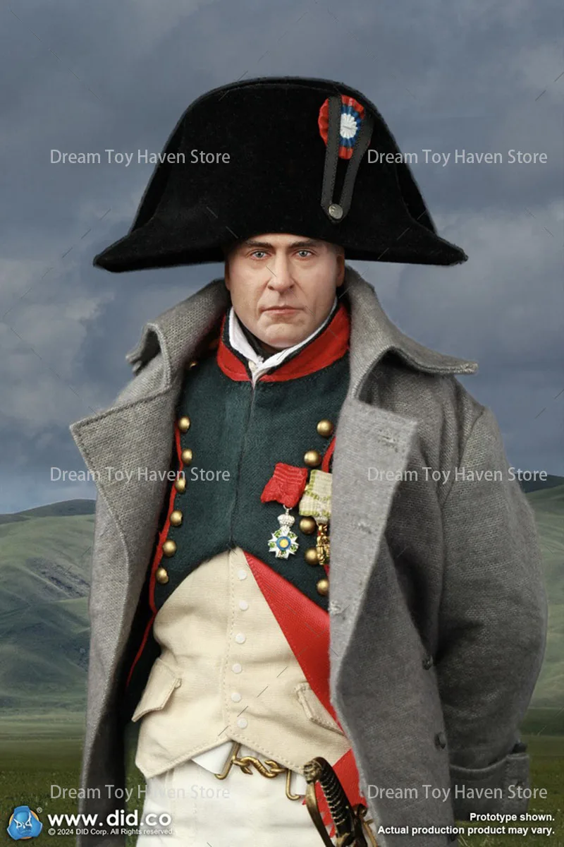 E60079 Männlicher Soldat im Maßstab 1:6 ‌ French Leader Militärmantel, Hut, Stiefel, Armeegrün, Napoleon-Uniform-Set ‌   Passend für 12-Zoll-Actionfiguren