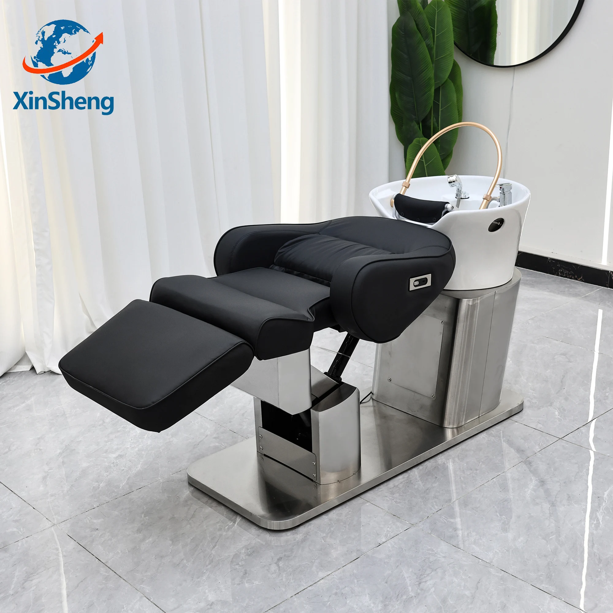 

XinSheng Adjustable Type Shampoo Chair Hair Wash Bed with Fumigation Function Barbershop Hair Salon Commercial Furniture