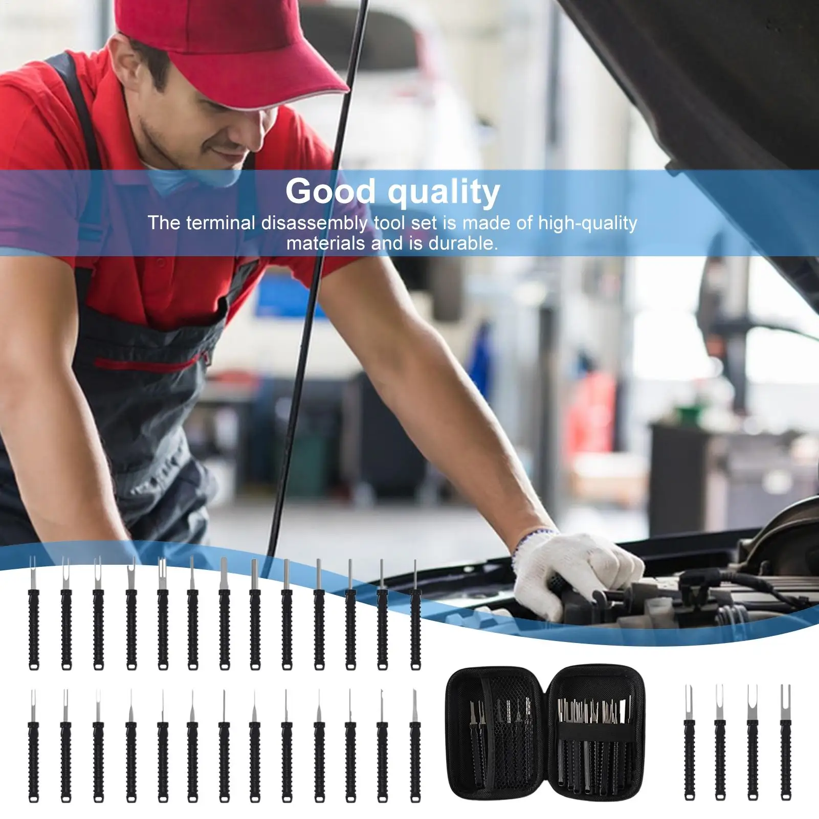 مجموعة أدوات إزالة الدبوس الطرفي 30 قطعة من لوازم السيارات الثقيلة أدوات كهربائية للسيارات لمحرك المركبات