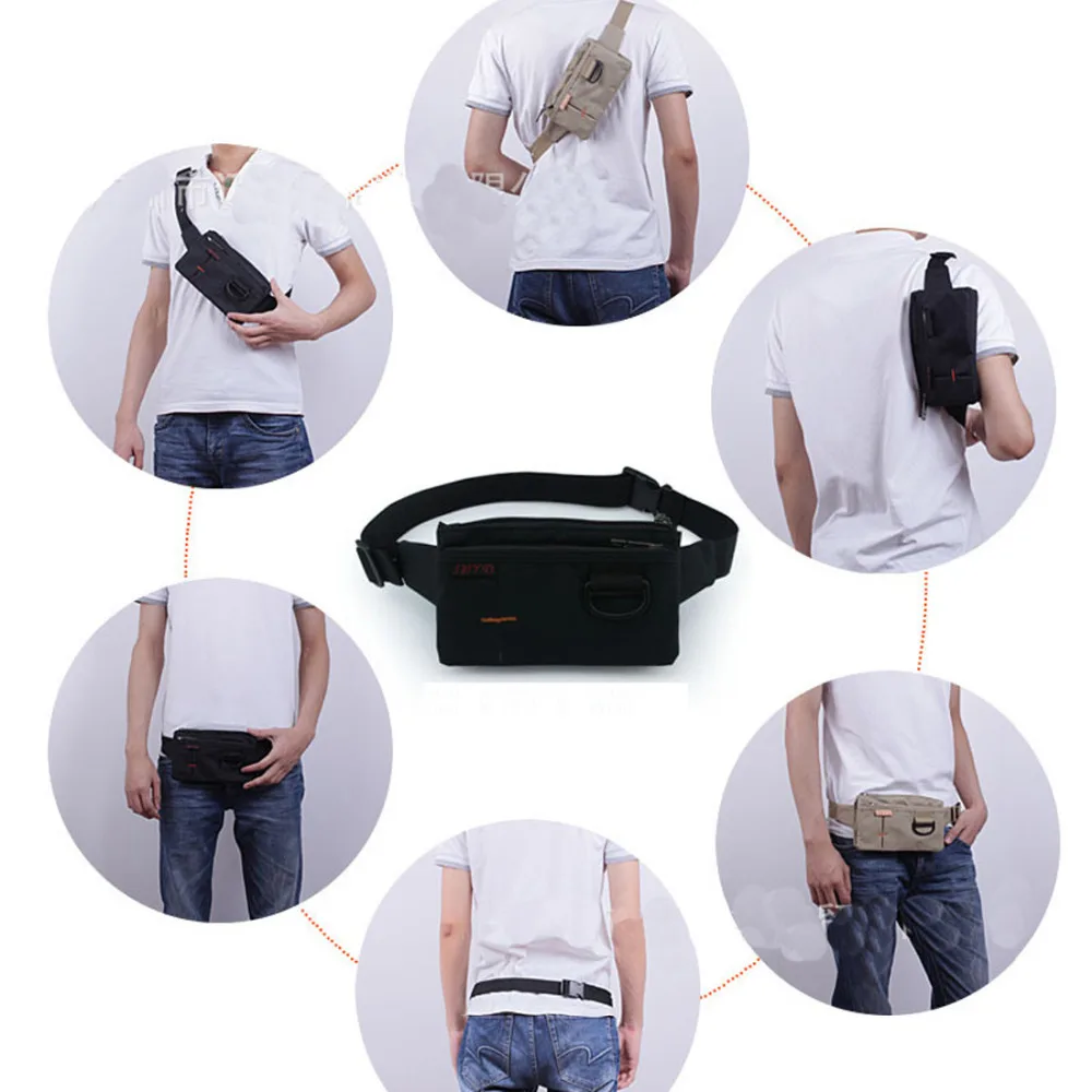 Running Bag Waist Fanny Pack for Unisex Cell/Mobile Phone Case Pocket Polyester Men Women Purse Travel Sports Belt Hip Bum Bags