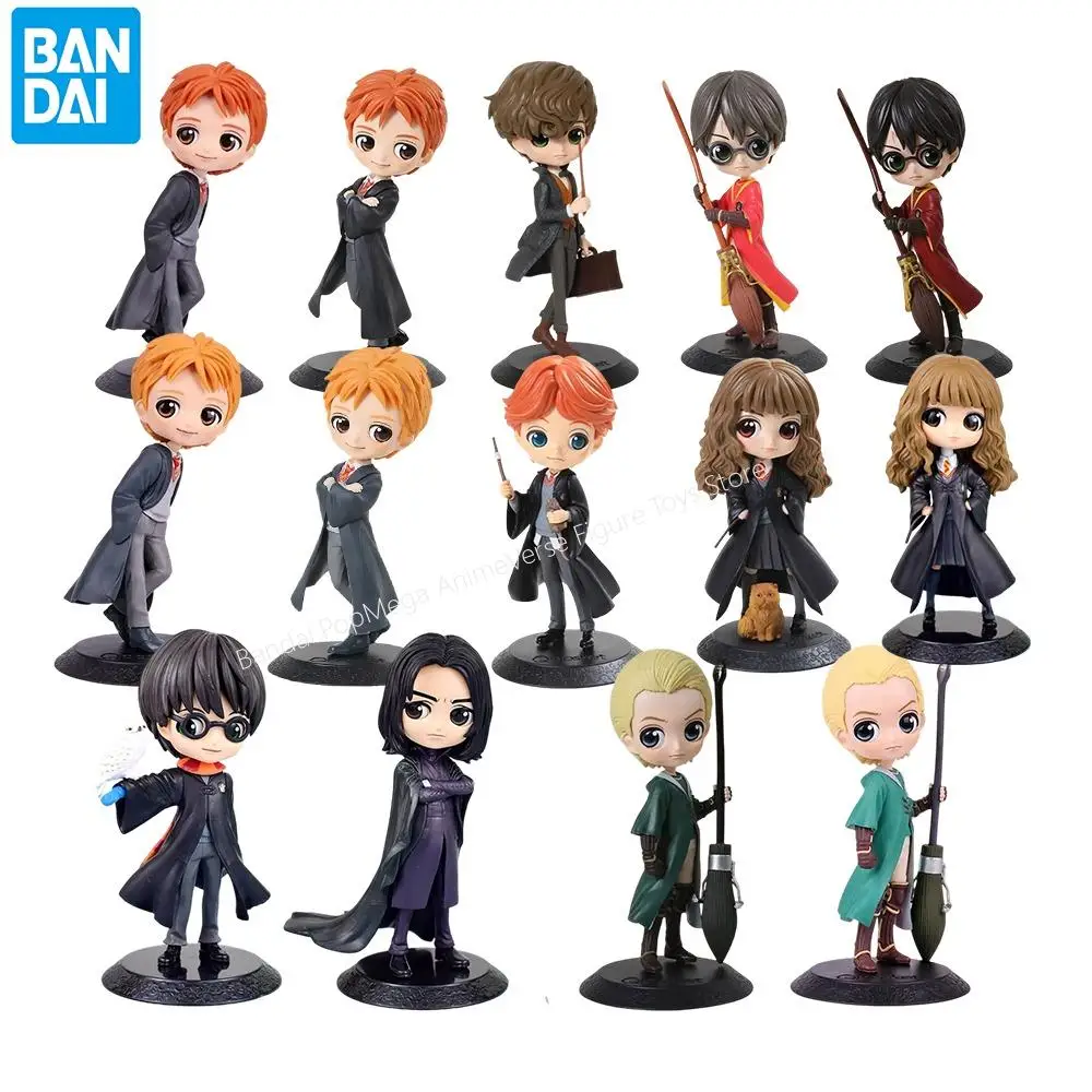 14 cm Original Bandai Q Posket Harrys Potter Serie Version Rolle Draco Malfoy Hermine Actionfigur Anime Sammlerstück Kinderpuppen