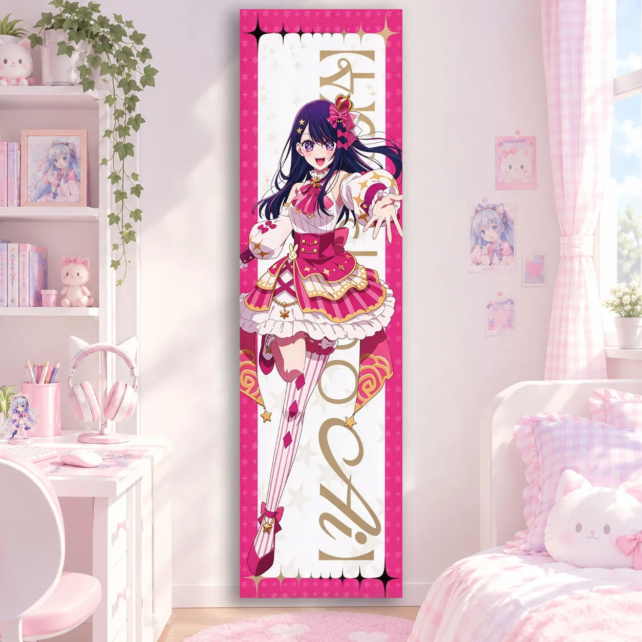 Ai Hoshino Painting Tapestry Moe Kawaii Girl Large Long Tapestry Party Bedroom House Living Room Decor Room Necessaires Stuff