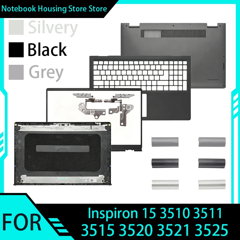 For Inspiron 15 3510 3511 3515 3520 3521 3525 Laptop Housing LCD Back Cover/Front Bezel/Palmrest/Bottom Case/Hinges Cover New