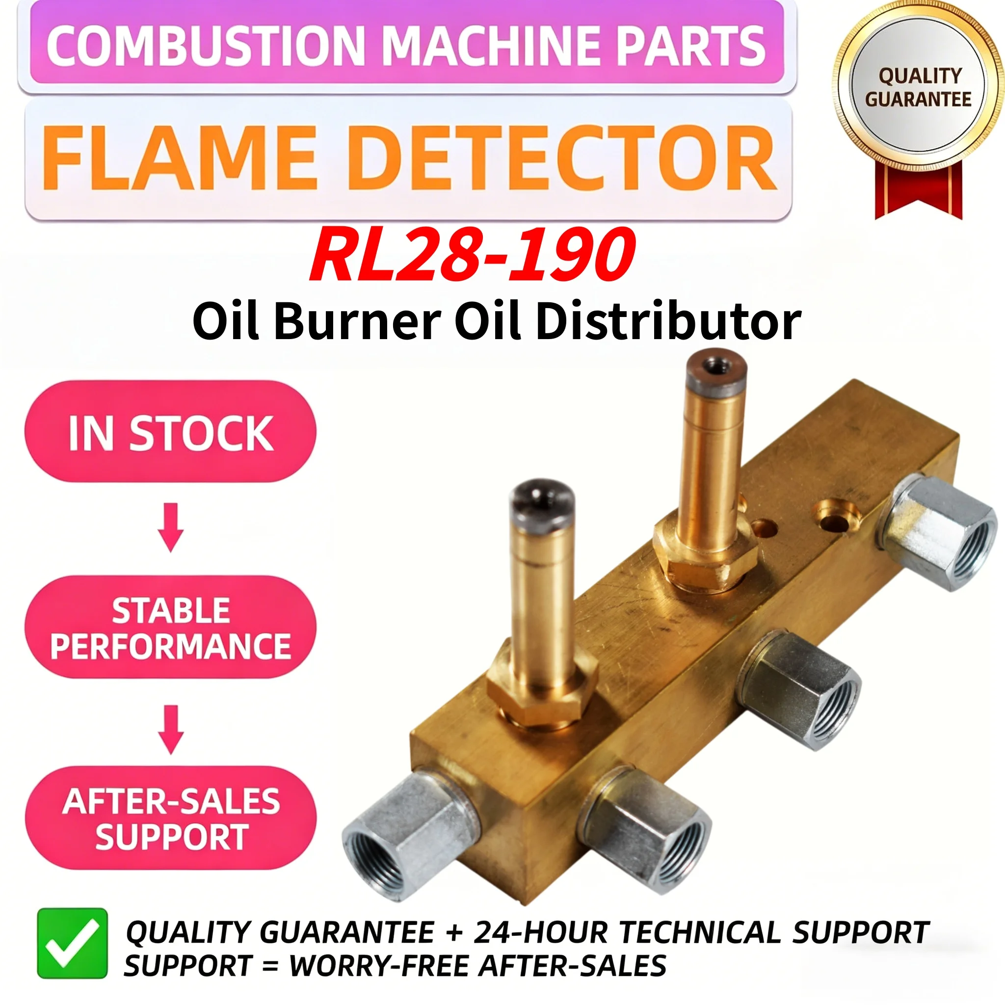

RL Series Oil Distributor RL28 RL34 RL44 RL50 RL70 RL100 RL130 RL190 Fuel Burner Oil Distribution Component 24h Fast Shipping