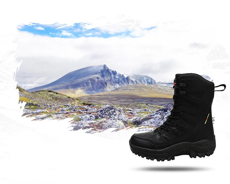 Winter Männer Motorrad Taktische Stiefel Frauen Lace Up Armee Wüste Damen Komfortable Klettern Wanderschuhe Anti-Slip Jagd Stiefel – Detail 3