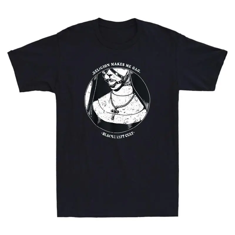 Religion Makes Me Gag Blackcaft Cult Satanic Unholy Nun Vintage Men'S T Shirt