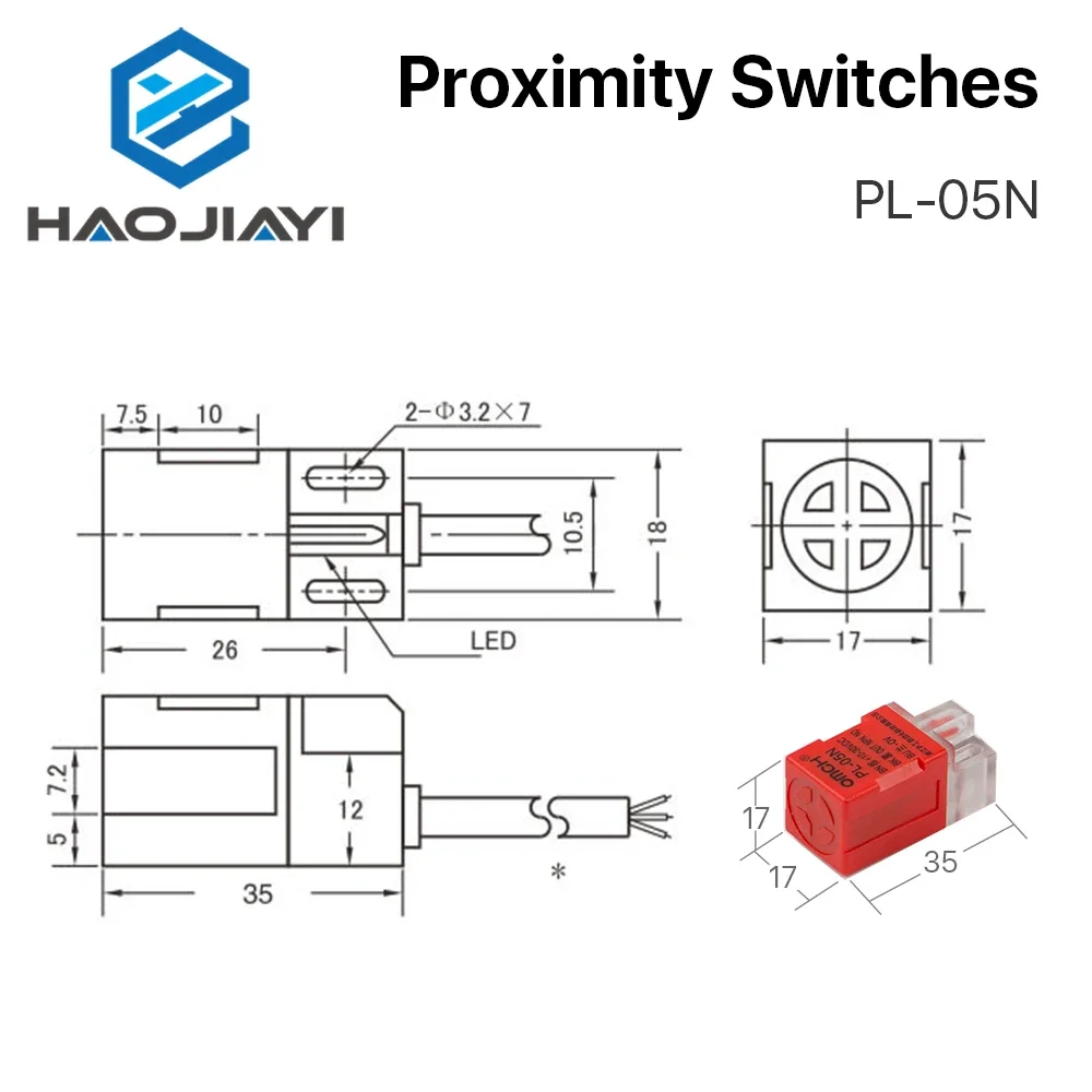 Indukcyjne przełączniki czujników zbliżeniowych PL-05N 5mm NPN out DC10-30V Normalnie otwarte NOWOŚĆ do maszyny do cięcia laserowego