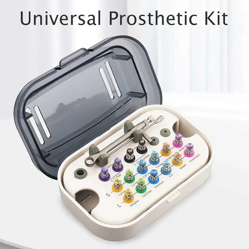 

Dental Implant Screw Driver with 16Pcs Screwdriver Universal Restoration Tools Kit Torque Wrench Ratchet 10-70NCM Repair Tools