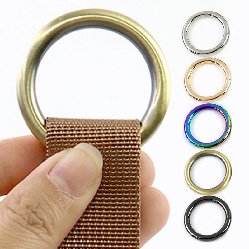 

5/10Pcs Meetee Metal Strap Buckle for Backpack 15-50mm Dog Collar Seamless O Ring Connector Clasp Carabiner Rings Belt Buckles
