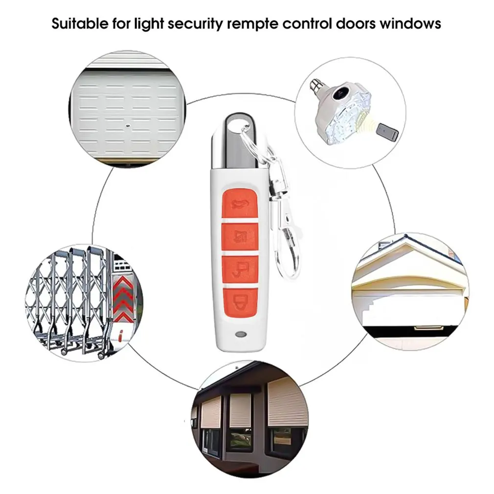 433MHz copia telecomando duplicatore elettrico per Garage codice fisso codice di apprendimento Rolling Code 12V trasmettitore a 4 pulsanti caldo
