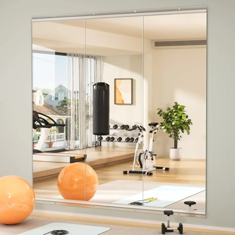 Home Gym Mirror , Large Full Body Mirror for Yoga, Large Wall Mirror Full Length for Fitness, Garage, Dance Studio 55