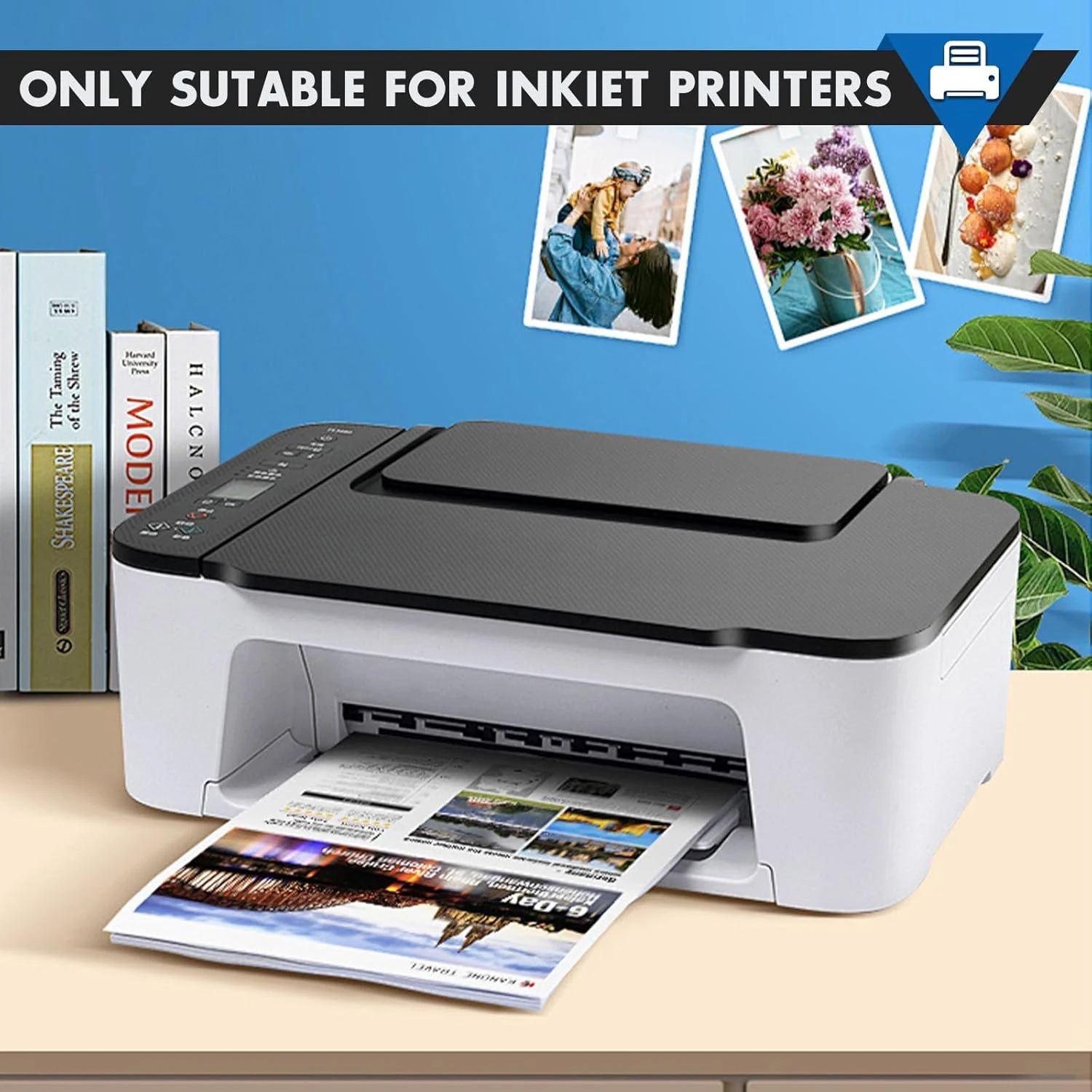 KRYON 프린터블 마그네틱 시트 8.3x11.7인치 잉크젯 프린터용, 5장, 무광, 16밀 두께, 비접착, DIY 사진 자석