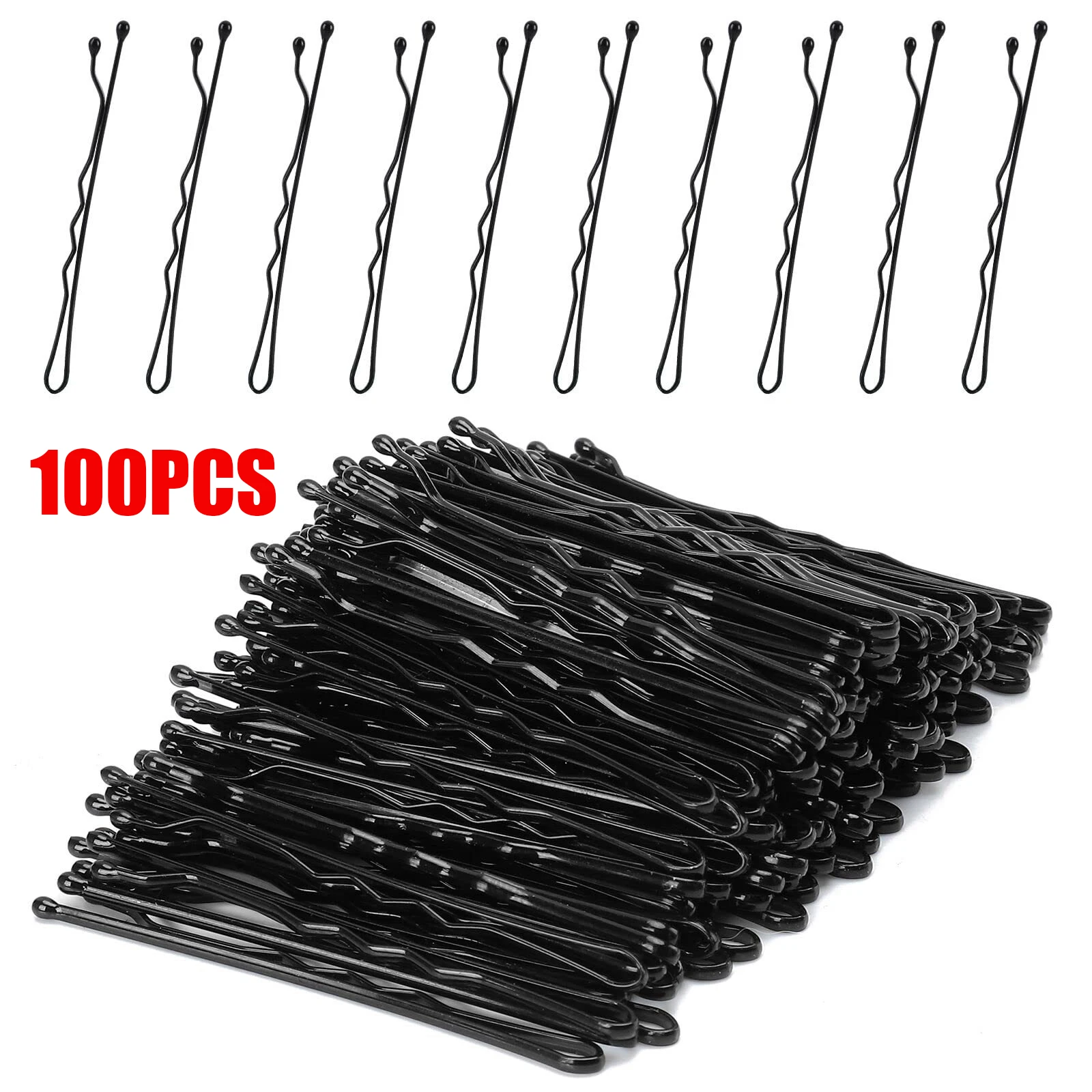 

100PCS Brown Hair Pins black Hairpins Invisible Wave Hairgrip Barrette Hairclip Bulk Hair Accessories for Women Lady Girls Kids