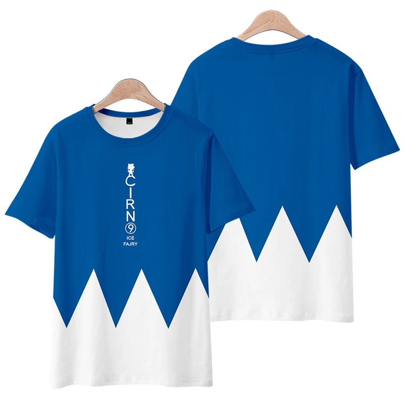 Anime Touhou Project Cirno Cosplay 3D Print T-Shirt Fashion Cartoon Tees Summer Men Women Harajuku Short Sleeve Y2k Top