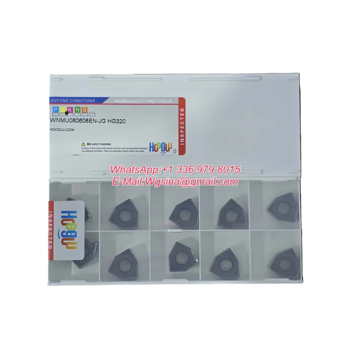 HOOGUU Original Milling Insert WNMU WNMU080608 EN-GM/JG HG320/610/630 CNC Metal Cutting Tools