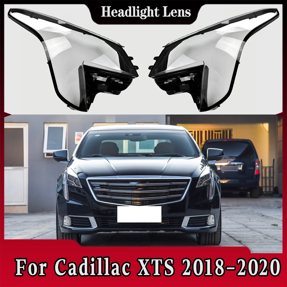 

For Cadillac XTS 2018 2019 2020 Front Headlamp Cover Headlight Lens Transparent Shell Plexiglass Replace Original Lampshade