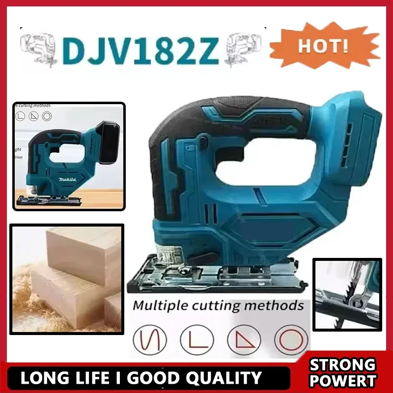 Fit Makita DJV182Z 340W Brushless Jigsaw Electric Jig With Saw Blade Cordless Barrel Handle Jigsaw Portable Carpenter Power Tool