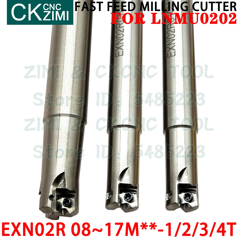 EXN02R 1/2/3T 08 09 10 12 13 14 15 16 17 M10 M12 M14 M16 قاطعة طحن سريعة التغذية حامل أداة قابلة للفهرسة ساق من فولاذ التنغستن أدوات قطع ثقيلة أدوات مخرطة معدنية لـ LNMU0202 LNMU 0202 إدخالات طحن