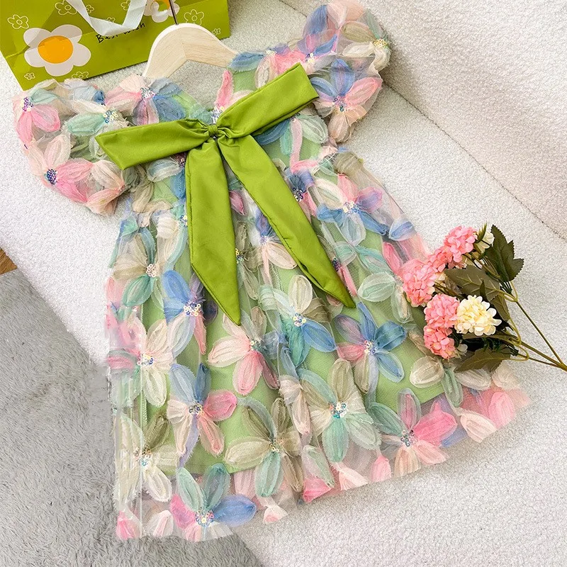 

Girls' Summer Dress Baby Girls Floral Dress Clothing Teen Girls Birthday Party Dress Kids Girls Princess Robe Vestido Dress