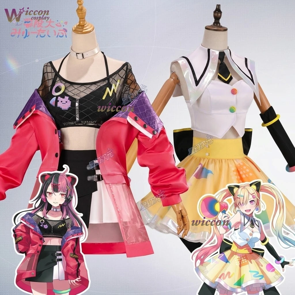 BAnime BanG Dream! Costume de Cosplay Sengoku Yuno Nakamachi Arale, perruque + manteau + jupe + épingles à cheveux, tenue uniforme de carnaval d'halloween