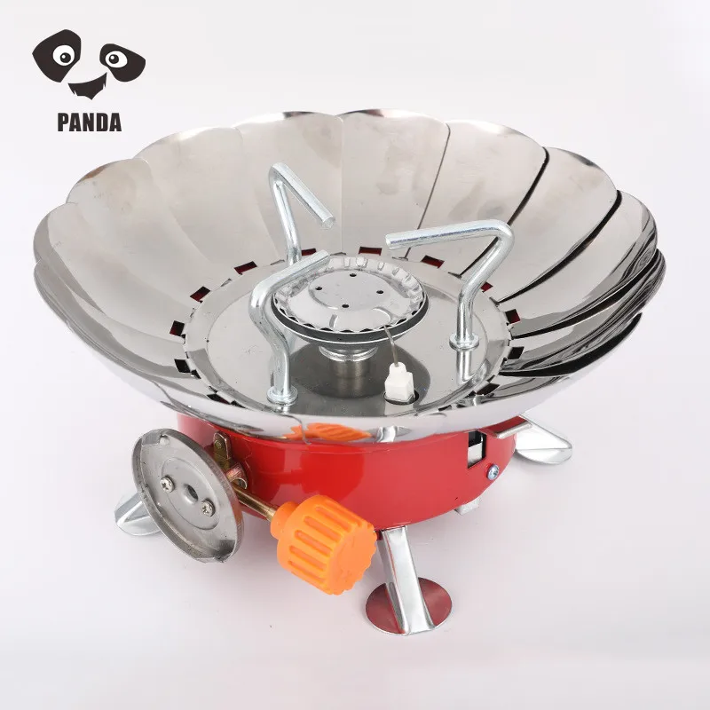 Ultralight Camping Stove Portable Mini Outdoor Folding Metal Camping Gas Stove Cooker Windproof Furnace Burner