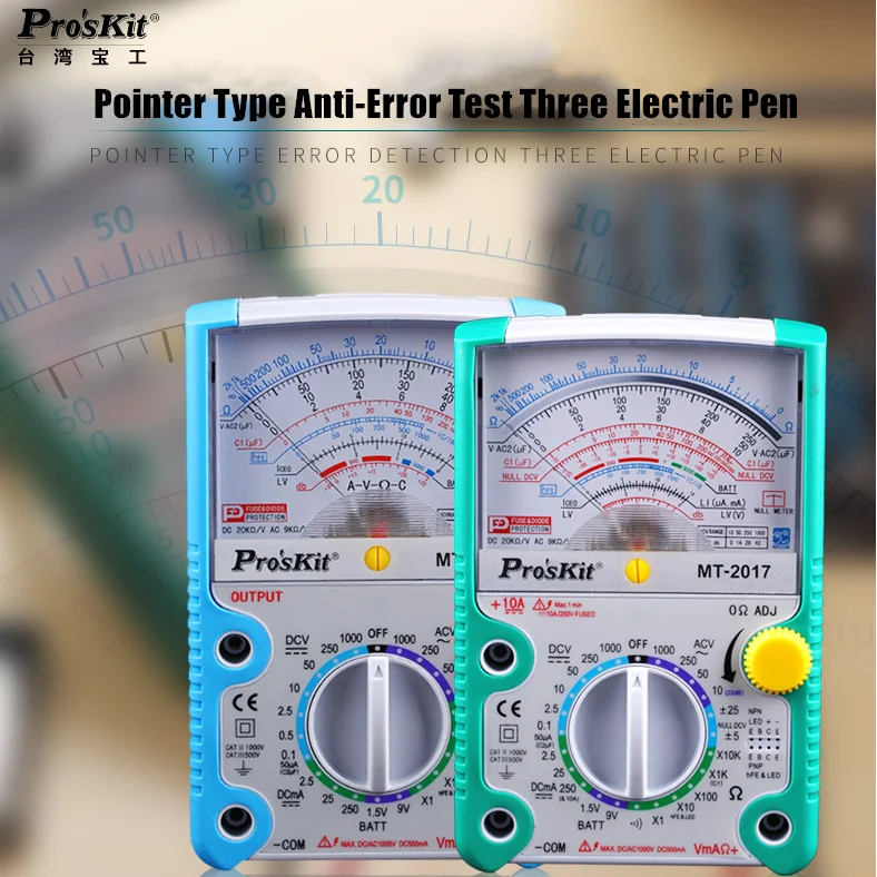 Imagem -06 - Caneta Ponteiro Teste Anti-erro Três Caneta Elétrica Padrão de Segurança Função Protetora Analógico Multímetro Proskit-mt2023
