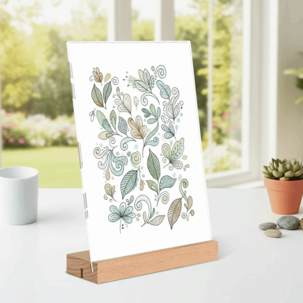 Slant/straight Groove Menu Paper Display Stand 2 Uses Highly Transparent Menu Sign Holder Reusable A4