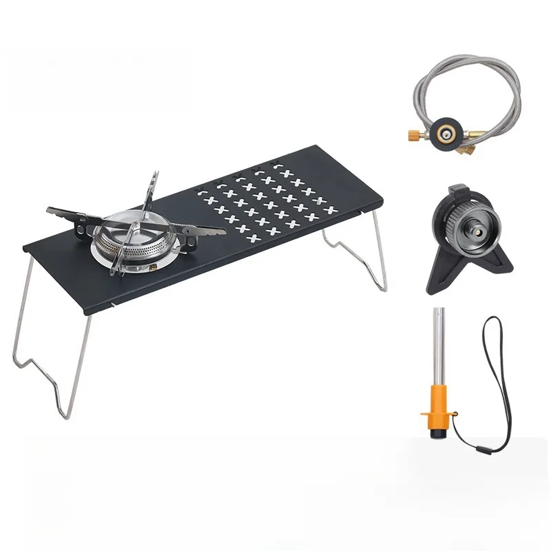 

Outdoor IGT 0.5 Unit Stove Head Table Camping Barbecue Mini Stove Tea Brewing Water Boiling Stove Portable Folding Table Stove