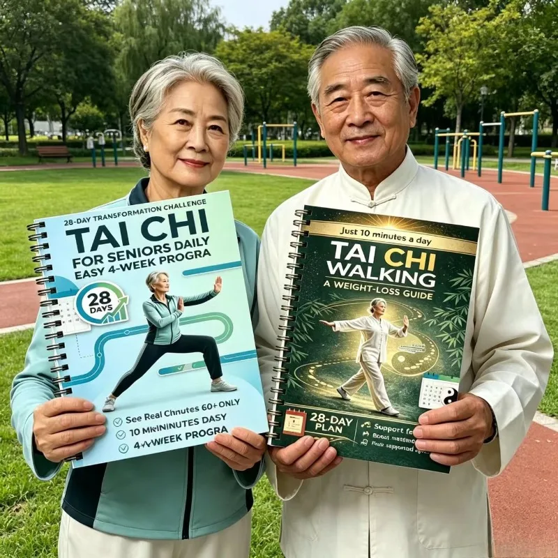 Tai Chi Walking Weight Loss Method for Elderly 28-Day Sequential Exercise Plan with Chair-Assisted Walking Low-Impact Workouts