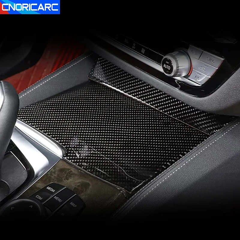 

Стайлинг автомобиля центральная консоль коробка для хранения панель декоративная крышка отделка для BMW 5 серии G30 2018-2023 внутренняя отделка из углеродного волокна