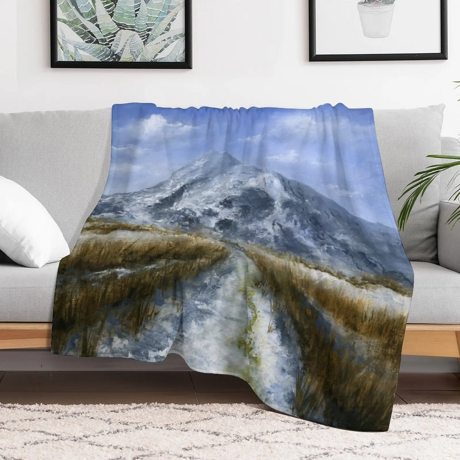 

Moel Siabod In Winter - Capel Curig Throw Blanket Decorative Throw blankets ands Furrys Custom Blankets