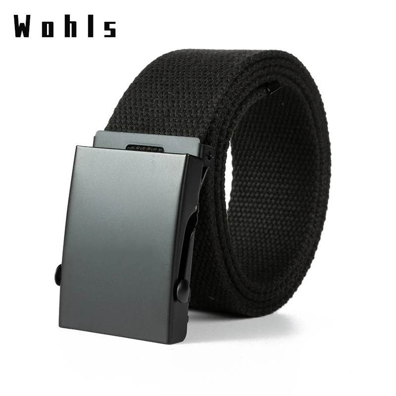 High Quality Canvas Nylon Tactical Belt For Men Metal Buckle Luxury Webbing Waistband Outdoor Sport Male Military Training Belts