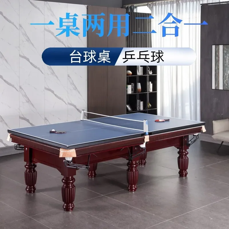 Standard 8ft Pool Table for Home Game Room Commercial Indoor Billiards with Slate Bed American Style Black Felt Professional