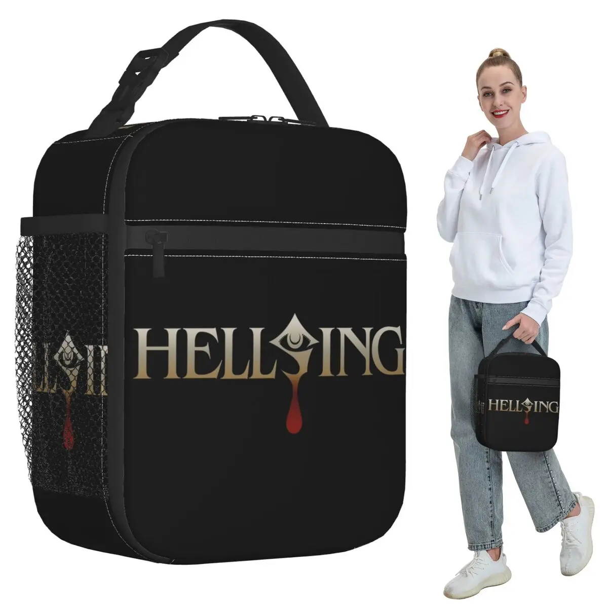 

Alucard Hellsing Manga изолированная сумка для обеда для детей школьный холодильник термоящик для еды сумка портативный контейнер для ланч-боксов