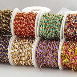 1 Meter Colorful Enamel Chain Stainless Steel Chain Jewelry Making DIY Necklace Bracelet Handmade Jewelry Chains Findings Bulk