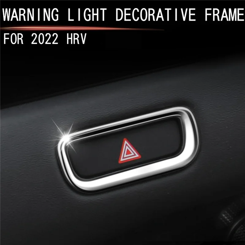 Couvercle de commutateur de bouton de lumière d'iode de danger de voiture pour Honda Vezel HR-V HRV 2021 2022 Chrome